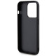 Guess iPhone 15 Pro Max - Quilted Metal Logo Θήκη με Επένδυση Συνθετικού Δέρματος - Black - GUHCP15XPSQSQSK