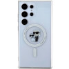 Karl Lagerfeld Samsung Galaxy S24 Ultra - IML Karl and Choupette MagSafe Σκληρή Θήκη με Πλαίσιο Σιλικόνης και MagSafe - Διάφανη - KLHMS24LHGKCNOT
