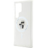 Karl Lagerfeld Samsung Galaxy S24 Ultra - IML Karl and Choupette MagSafe Σκληρή Θήκη με Πλαίσιο Σιλικόνης και MagSafe - Διάφανη - KLHMS24LHGKCNOT