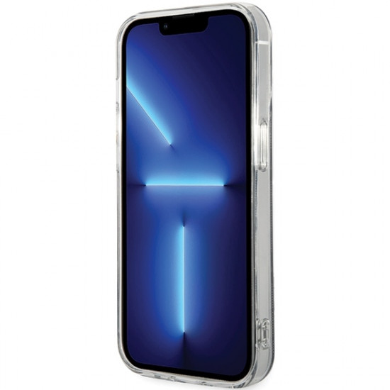 Guess iPhone 15 Pro Max IML 4G MagSafe Σκληρή Θήκη με Πλαίσιο Σιλικόνης και MagSafe - Black - GUHMP15XH4STK