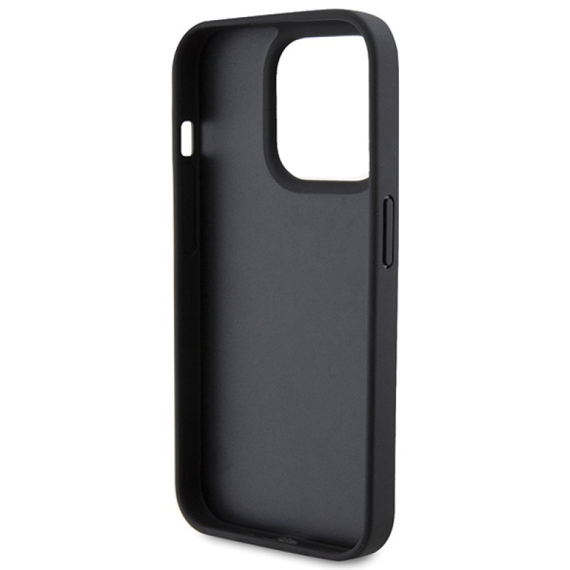 Karl Lagerfeld iPhone 15 Pro - Leather Monogram Hot Stamp Metal Logo Σκληρή Θήκη με Επένδυση Συνθετικού Δέρματος και Πλαίσιο Σιλικόνης - Black - KLHCP15PPKLPKLK Karl Lagerfeld iPhone 15 Pro - Leather Monogram Hot Stamp Metal Logo Σκληρή Θήκη με Επένδυση Συνθετικού Δέρματος και Πλαίσιο Σιλικόνης - Black - KLHCP15PPKLPKLK