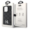 Karl Lagerfeld iPhone 15 Pro - Leather Monogram Hot Stamp Metal Logo Σκληρή Θήκη με Επένδυση Συνθετικού Δέρματος και Πλαίσιο Σιλικόνης - Black - KLHCP15PPKLPKLK Karl Lagerfeld iPhone 15 Pro - Leather Monogram Hot Stamp Metal Logo Σκληρή Θήκη με Επένδυση Συνθετικού Δέρματος και Πλαίσιο Σιλικόνης - Black - KLHCP15PPKLPKLK