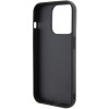 Karl Lagerfeld iPhone 15 Pro - Gripstand Saffiano Karl and Choupette Pin Σκληρή Θήκη με Επένδυση Συνθετικού Δέρματος και Stand - Black - KLHCP15LGSAKCPK