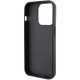 Karl Lagerfeld iPhone 15 Pro Max - Gripstand Saffiano Choupette Pin Σκληρή Θήκη με Επένδυση Συνθετικού Δέρματος και Stand - Black - KLHCP15XGSACHPK