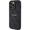 Guess iPhone 15 Pro - 4G Collection Leather Metal Logo MagSafe Θήκη με Επένδυση Συνθετικού Δέρματος και MagSafe - Black - GUHMP15LG4GFRK