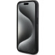 Guess iPhone 15 Pro - 4G Collection Leather Metal Logo MagSafe Θήκη με Επένδυση Συνθετικού Δέρματος και MagSafe - Black - GUHMP15LG4GFRK