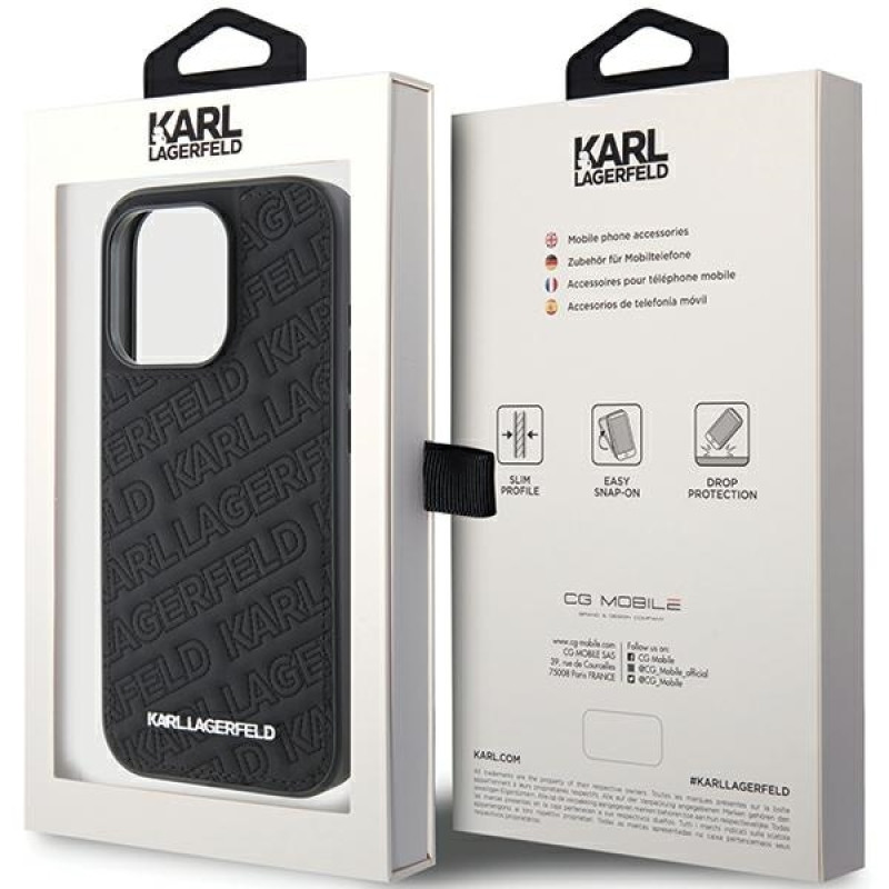 Karl Lagerfeld iPhone 15 Pro Max - Quilted K Pattern Θήκη με Επένδυση Συνθετικού Δέρματος - Black - KLHCP15XPQKPMK Karl Lagerfeld iPhone 15 Pro Max - Quilted K Pattern Θήκη με Επένδυση Συνθετικού Δέρματος - Black - KLHCP15XPQKPMK