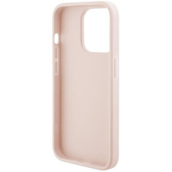 Karl Lagerfeld iPhone 15 Pro - Quilted K Pattern Θήκη με Επένδυση Συνθετικού Δέρματος - Pink - KLHCP15LPQKPMP