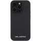 Karl Lagerfeld iPhone 15 Pro - Quilted K Pattern Θήκη με Επένδυση Συνθετικού Δέρματος - Black - KLHCP15LPQKPMK