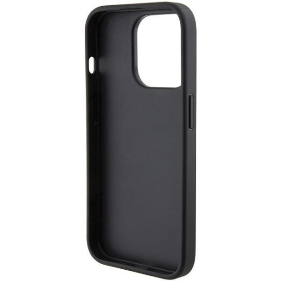 Karl Lagerfeld iPhone 15 Pro - Quilted K Pattern Θήκη με Επένδυση Συνθετικού Δέρματος - Black - KLHCP15LPQKPMK