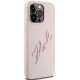 Karl Lagerfeld iPhone 15 Pro Max Silicone Karl Script Θήκη Σιλικόνης - Pink - KLHCP15XSKSBMCP