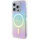Guess iPhone 15 Pro IML Iridescent MagSafe Σκληρή Θήκη με Πλαίσιο Σιλικόνης και MagSafe - Purple - GUHMP15LHITSU