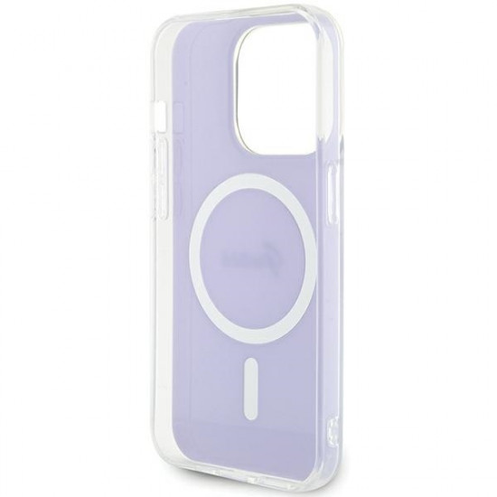 Guess iPhone 15 Pro IML Iridescent MagSafe Σκληρή Θήκη με Πλαίσιο Σιλικόνης και MagSafe - Purple - GUHMP15LHITSU