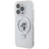 Karl Lagerfeld iPhone 15 Pro Ring Stand Karl and Choupette MagSafe Σκληρή Θήκη με Πλαίσιο Σιλικόνης και MagSafe - Διάφανη - KLHMP15LHMRSKCH