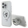 Karl Lagerfeld iPhone 15 Pro Ring Stand Karl and Choupette MagSafe Σκληρή Θήκη με Πλαίσιο Σιλικόνης και MagSafe - Διάφανη - KLHMP15LHMRSKCH