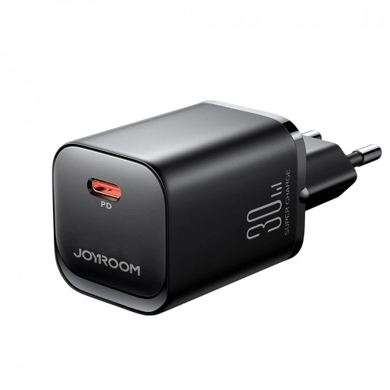 Joyroom Speed ​​Series Οικιακός Φορτιστής Γρήγορης Φόρτισης με Θύρα Type-C PD 30W - Black - JR-TCF07EU