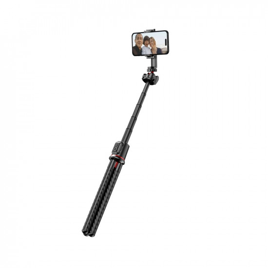 Tech-Protect L07S Ασύρματο Selfie Stick με Τρίποδο με Εύκαμπτα Πόδια και Τηλεχειριστήριο Bluetooth - Black