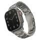 UNIQ Λουράκι Apple Watch 2 / 3 / 4 / 5 / 6 / 7 / 8 / 9 / SE / ULTRA / ULTRA 2 - 42 / 44 / 45 / 49mm από Ανοξείδωτο Ατσάλι Osta - Titanium Silver