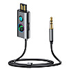 Joyroom JR-CB7 Bluetooth AUX Receiver για Αναπαραγωγή Μουσικής / Κλήσεις στο Αυτοκίνητο - Grey