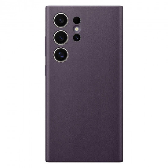 Samsung Vegan Leather Case - Samsung Galaxy S24 Ultra Θήκη από Oικολογικό Δέρμα - Dark Violet - GP-FPS928HCAVW