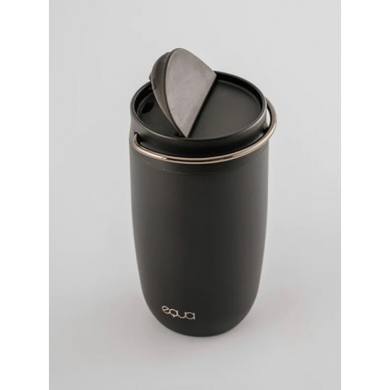 Equa Cup - Κούπα Θερμός από Ανοξείδωτο Ατσάλι - 300ml - Black