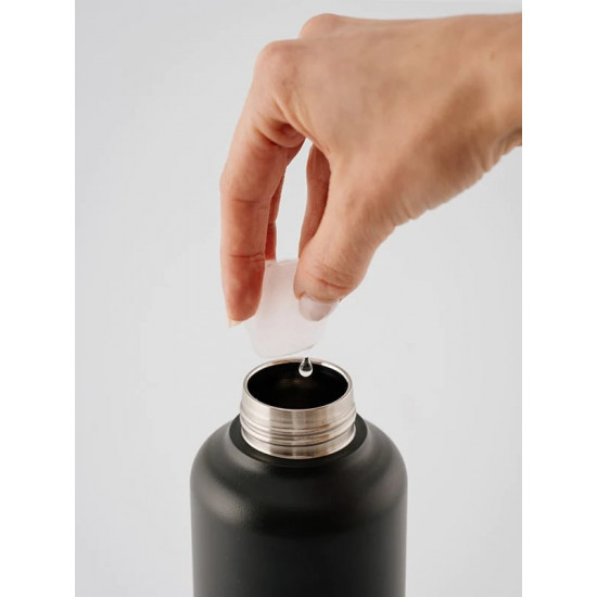 Equa Thermo Timeless Μπουκάλι Θερμός από Ανοξείδωτο Ατσάλι - 1000ml - Dark Bottle