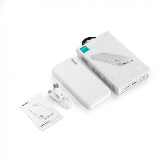 Joyroom QP194 Dazzling Series 22,5W Power Bank 10000mAh 2xUSB Ports and Type-C for Smartphones - White