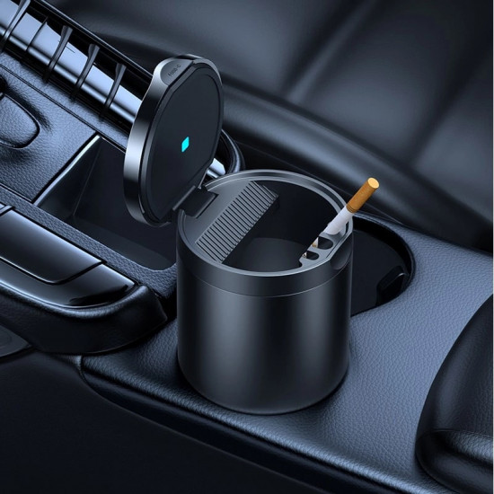 Baseus Premium 2 Series - Μίνι Κάδος Απορριμμάτων για το Αυτοκίνητο με LED - Black