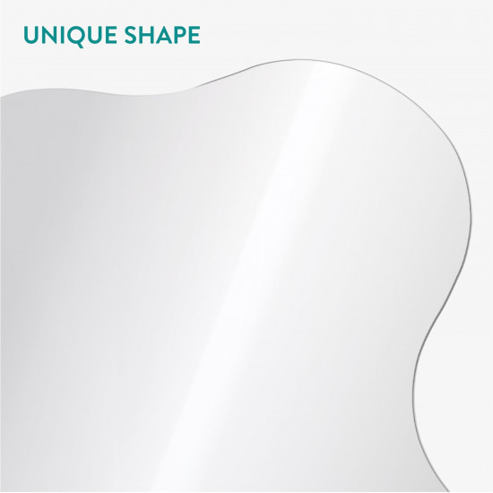 Navaris Καθρέπτης Τοίχου με Ακανόνιστο Σχήμα Χωρίς Πλαίσιο - 75 x 55 cm - Silver - 54705.05