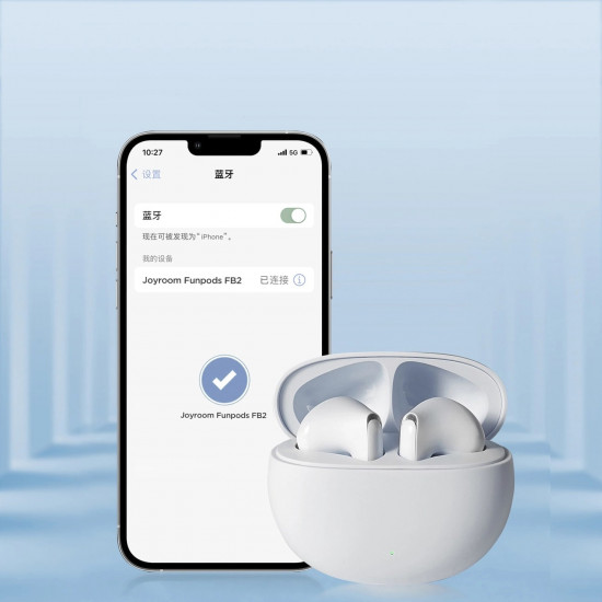 Joyroom Funpods Bluetooth 5.3 - Ασύρματα ακουστικά για Κλήσεις / Μουσική - White - JR-FB2