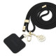 Guess CBDY Cord - Universal Λουράκι για Θήκη Κινητού - Design Nylon 4G Metal Charm - Black - GUOUCNMG4EK