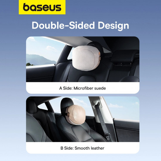Baseus ComfortRide Series - Μαξιλάρι Στήριξης Κεφαλιού για το Αυτοκίνητο - Beige - TZ-01