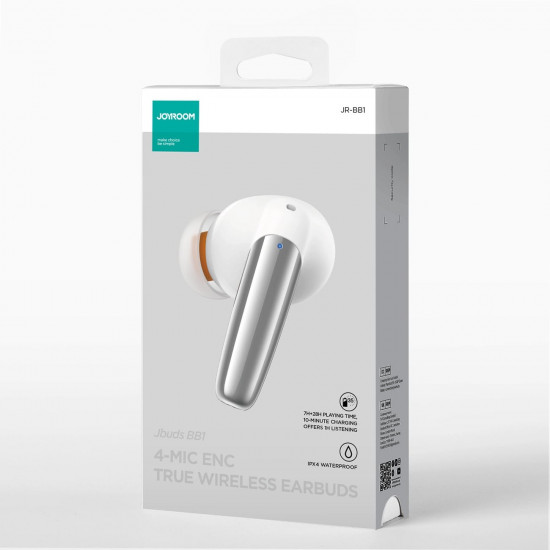 Joyroom Jbuds Series TWS Bluetooth 5.3 - Ασύρματα ακουστικά για Κλήσεις / Μουσική - White - JR-BB1