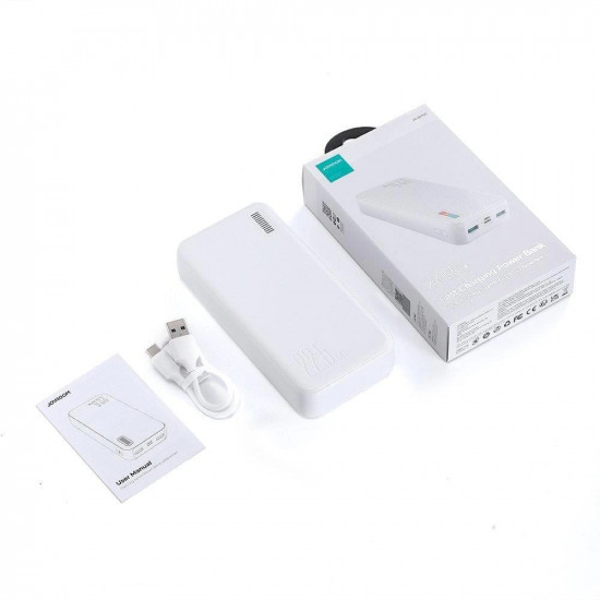Joyroom QP195 Dazzling Series 22,5W Power Bank 20000mAh 2xUSB Ports and Type-C for Smartphones - White