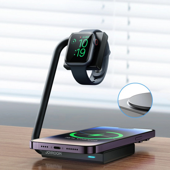 Joyroom JR-WQN05 15W Ασύρματος Φορτιστής MagSafe / Qi Charge για Smartphones και Apple Watch - Black
