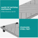 Navaris Δίσκος Οργάνωσης Νιπτήρα από Διατομίτη με Σχεδιασμό Γρήγορου Στεγνώματος - 28 x 11 x 2.5 cm - Grey - 61632.02