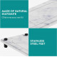 Navaris Δίσκος Οργάνωσης Νιπτήρα από Διατομίτη με Σχεδιασμό Γρήγορου Στεγνώματος - 28 x 11 x 2.5 cm - White Marble - 61632.03