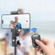Tech-Protect L03S Ασύρματο Selfie Stick Τρίποδο με Τηλεχειριστήριο Bluetooth - White