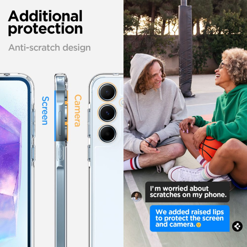 Spigen Samsung Galaxy A55 5G Σκληρή Θήκη με Πλαίσιο Σιλικόνης Ultra Hybrid - Crystal Clear Spigen Samsung Galaxy A55 5G Σκληρή Θήκη με Πλαίσιο Σιλικόνης Ultra Hybrid - Crystal Clear