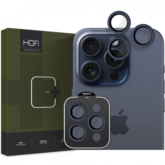 Hofi iPhone 15 Pro / iPhone 15 Pro Max CamRing Pro+ Αντιχαρακτικό Γυαλί για την Κάμερα - Navy Blue