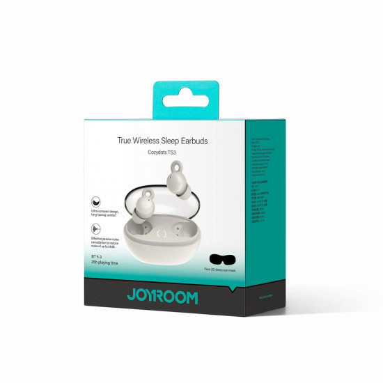 Joyroom Sleep Earbuds TWS Bluetooth 5.3 - Ασύρματα ακουστικά για Κλήσεις / Μουσική - White - JR-TS3