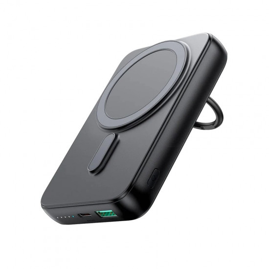 Joyroom JR-W050 20W Magnetic MagSafe PowerBank 10000mAh Ασύρματο MagSafe PowerBank με 1 Θύρα USB και 1 Θύρα Type-C και Ring Holder - Black