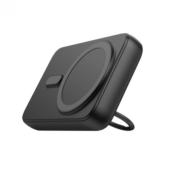 Joyroom JR-W050 20W Magnetic MagSafe PowerBank 10000mAh Ασύρματο MagSafe PowerBank με 1 Θύρα USB και 1 Θύρα Type-C και Ring Holder - Black
