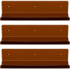 Navaris Σετ με 3 Ακρυλικά Ράφια - 38 x 10 cm - Brown - 61698.02