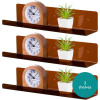 Navaris Σετ με 3 Ακρυλικά Ράφια - 38 x 10 cm - Brown - 61698.02