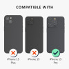 Kalibri iPhone 15 Pro Σκληρή Θήκη με Πλαίσιο Σιλικόνης - Matte Dark Blue / Ημιδιάφανη - KLB000022NM002C