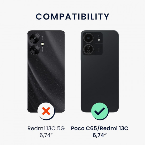 KW Xiaomi Redmi 13C / Poco C65 Θήκη Σιλικόνης TPU - Metallic Caribbean Blue
