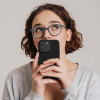 Kalibri iPhone 15 Pro Max Θήκη Σιλικόνης Rubberized TPU - Black 