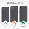 Kalibri iPhone 15 Pro Max Θήκη Σιλικόνης Rubberized TPU - Forest Green