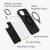 Kalibri iPhone 15 Pro Θήκη Σιλικόνης με MagSafe / Stand - Black